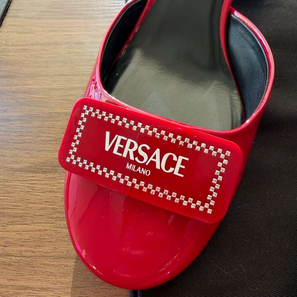 Versace 70mm Leather Pumps